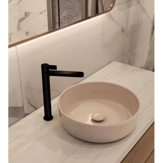 Μπαταρία Νιπτήρος Αναμεικτική Modea Eclipse 00-02013/B Ψηλή Μαύρη Ματ